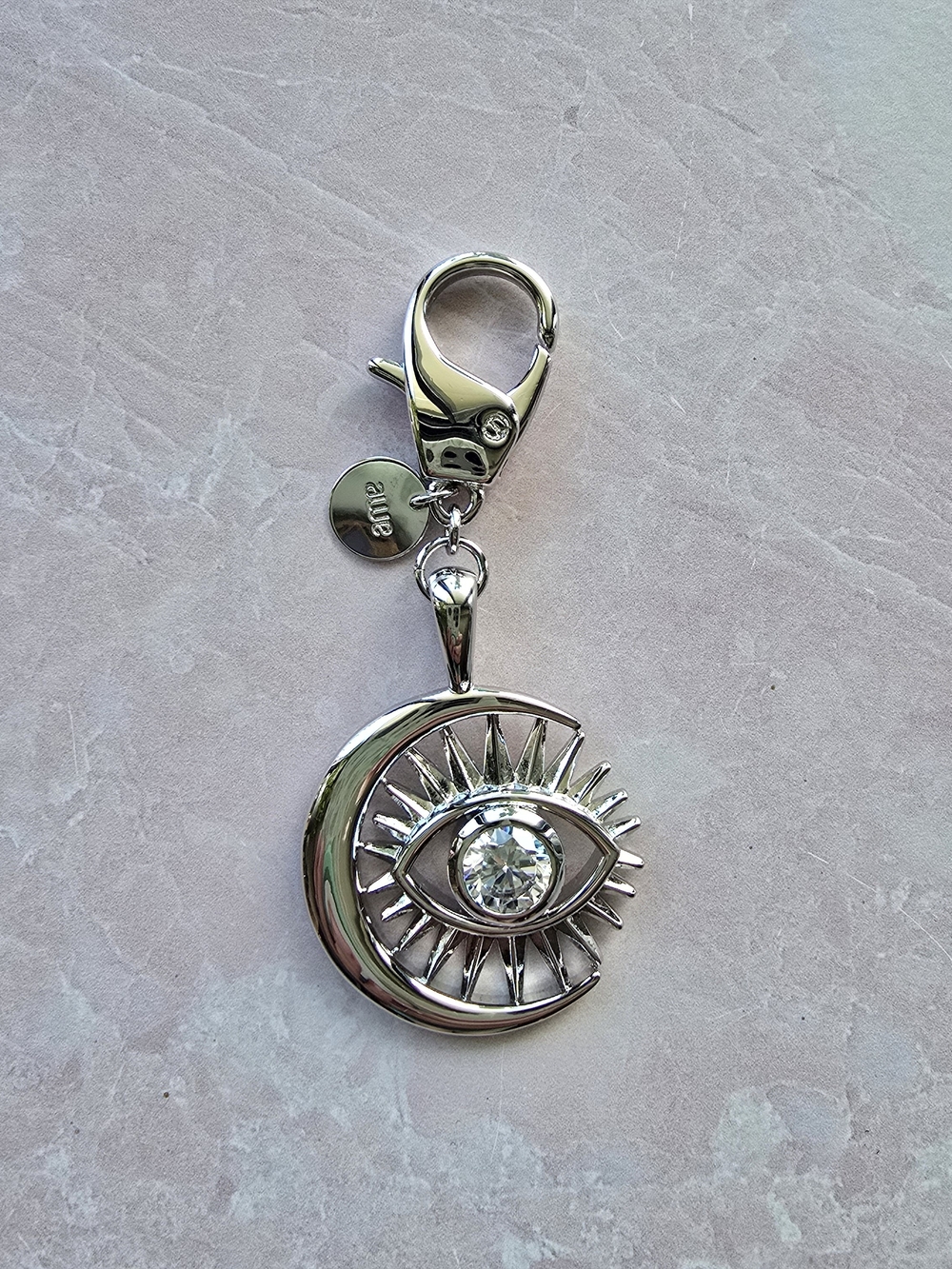 Awe Inspired Watchful Moon Eye Bag Charm